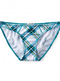 Dámské kalhotky Plaid Bikiny - Zelená